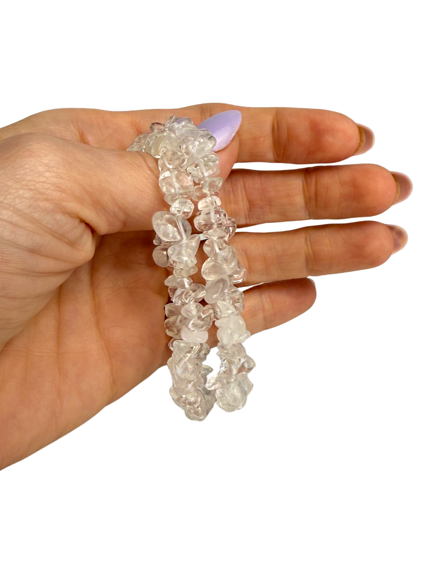 Rock crystal bracelet split