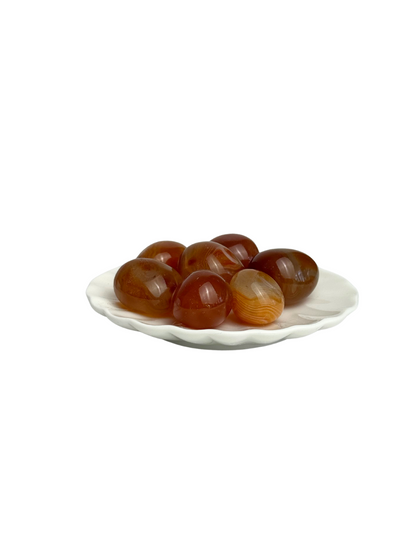 Carnelian tumbled stone
