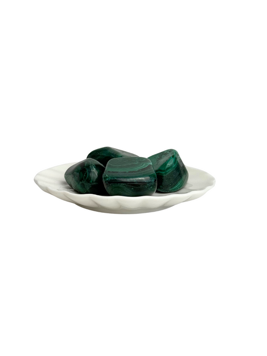 Malachite tumbled stone