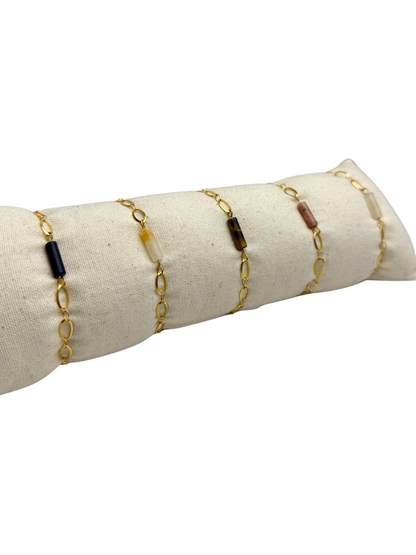 June armband Tijgeroog goud