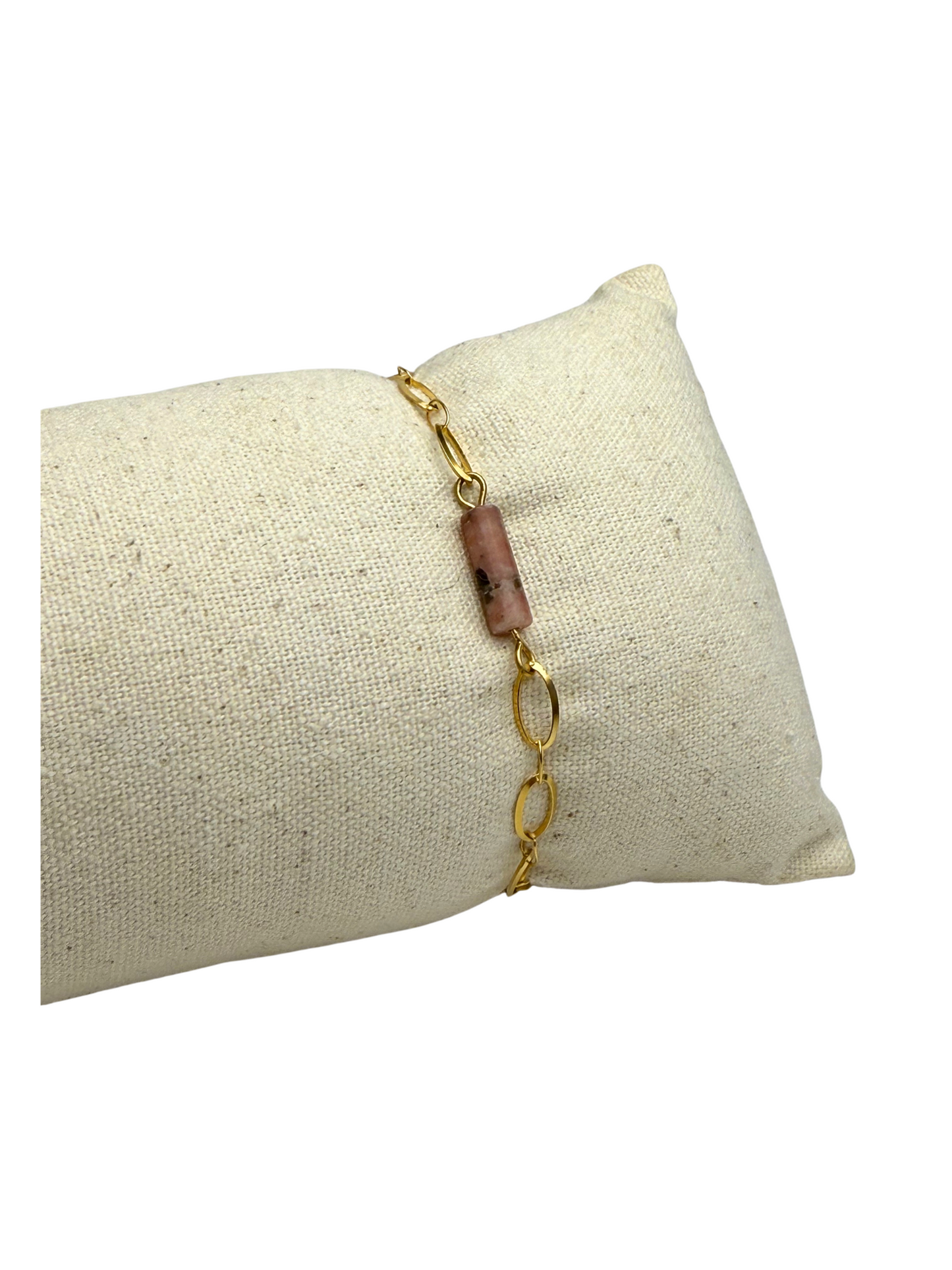 June armband Jaspis goud
