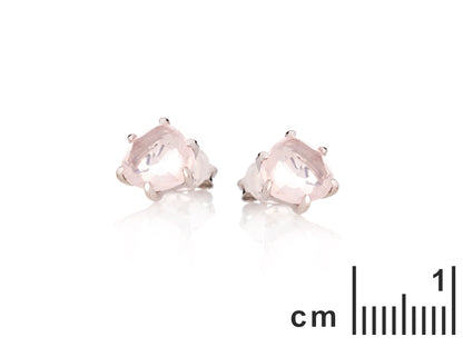 Rozenkwarts oorbellen 925 zilver