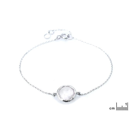 Armband met Rozenkwarts 925 zilver